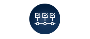 Production icon - three squares with checkmarks